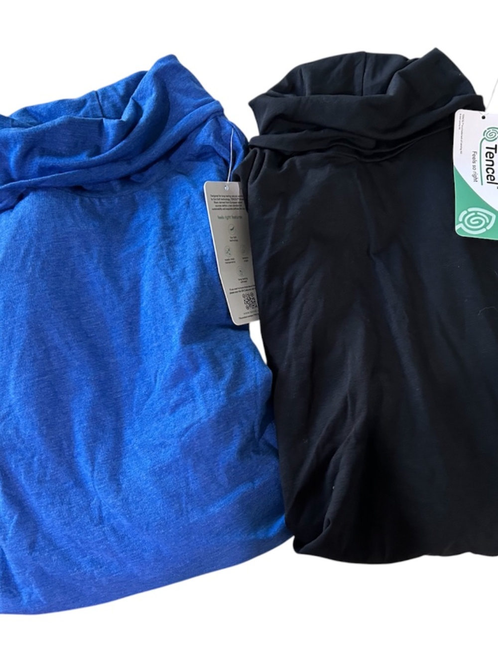 Lands End Turtleneck Lot of 2 Royal Blue and Black NWT Long Sleeve